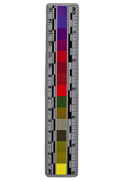 Gray colour scale ruler